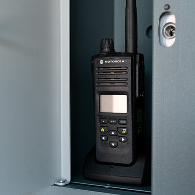 Radio in a F12 locker