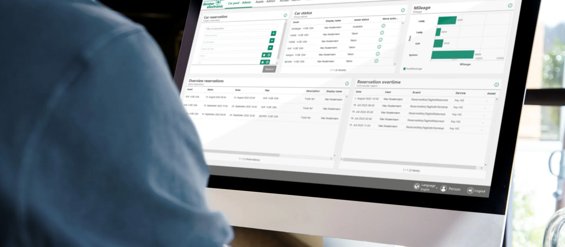 deisterCockpit on computer deisterCockpit on computer